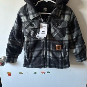 Buffalo David Bitton Black and Gray Checkered Jacket